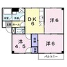 サンオークはしもと 3DKの間取り