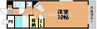 アルフィーネ今Ｄ棟 1Rの間取り