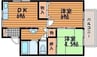 アン・ソレイユ 2DKの間取り