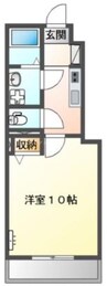 ソレイユ旭川 1Kの間取り