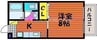 メルベーユ青江 1Kの間取り