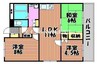 ロビニエ豊成 3LDKの間取り