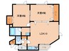 ソニック富岡 2LDKの間取り