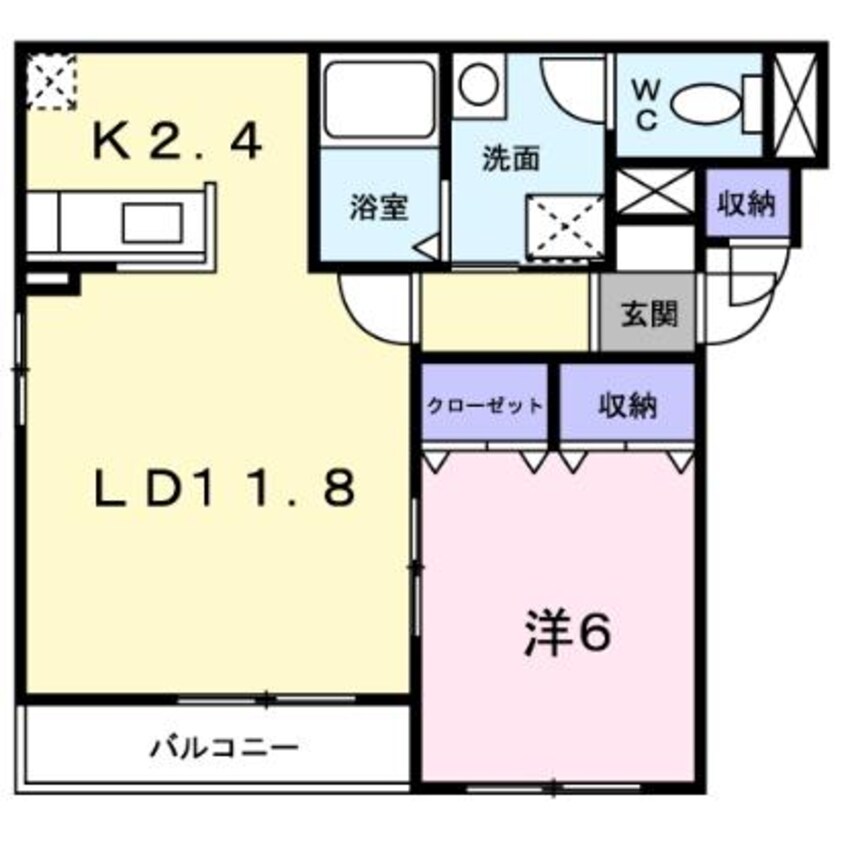 間取図 ジェルメ大手町２号棟