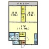 ビバリアⅠ 2LDKの間取り