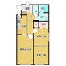 リバティ湯浜 2LDKの間取り