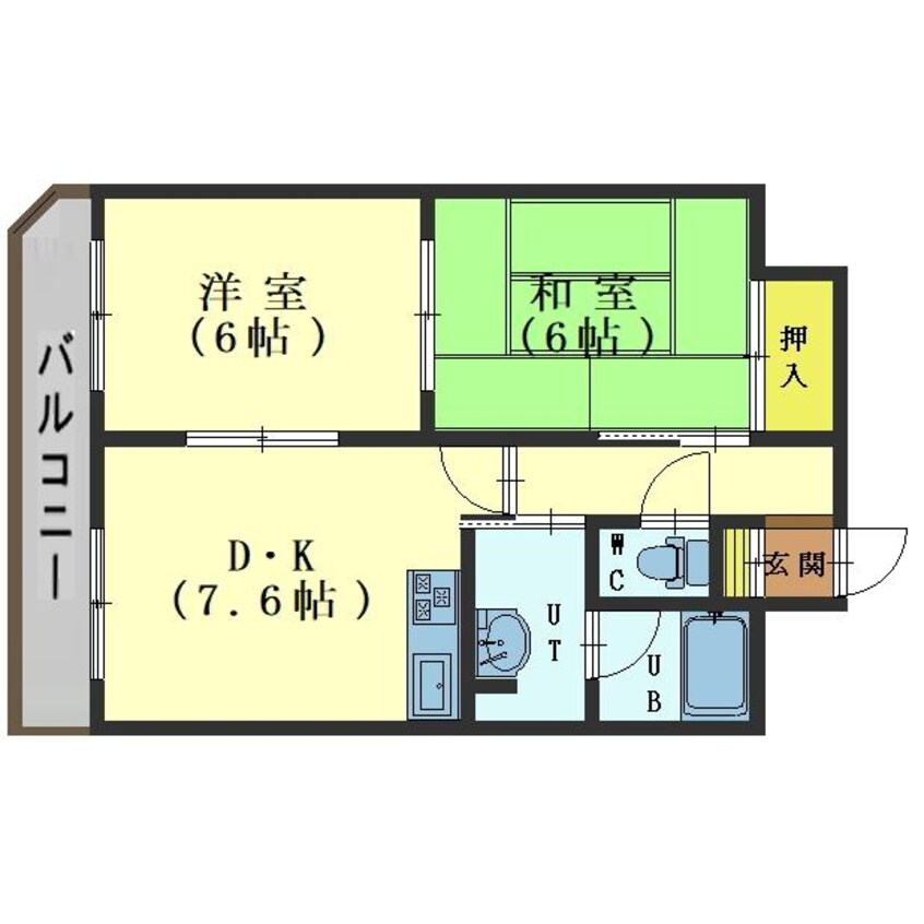 間取図 メゾンバティオリーブル豊川