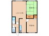 パレス神山 2LDKの間取り