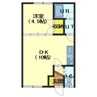ノースシティ美原 1DKの間取り
