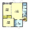 コーポかえで 2LDKの間取り