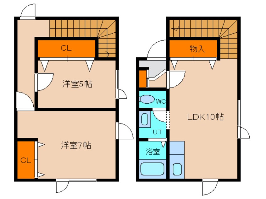 間取図 コーポかえで