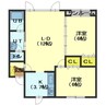 コーポかえで 2LDKの間取り