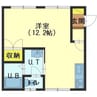 ローズヒル4 1Rの間取り