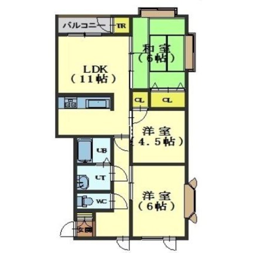 間取図 サンライズハイツ№1