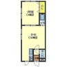ホワイトタイム 1DKの間取り