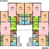 パステルアベニューＢ 2LDKの間取り