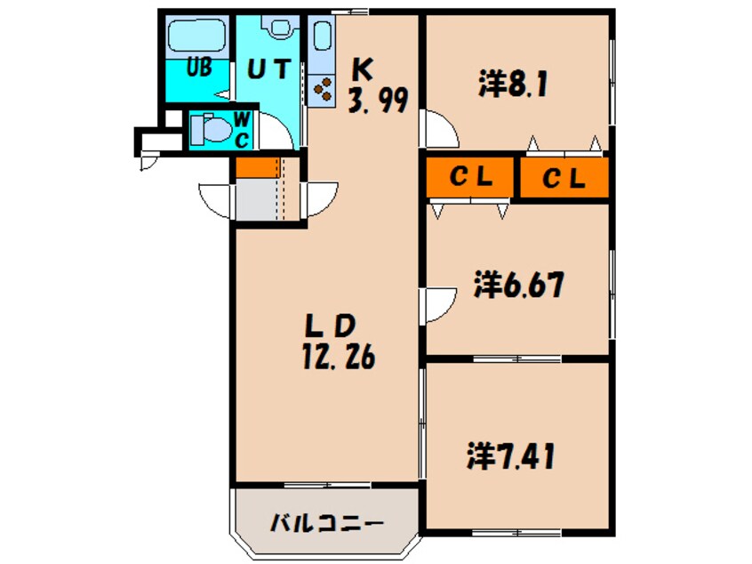 間取図 コーポワカサ２