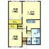 アールズコート 2LDKの間取り