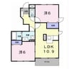 ステイブルミハラ 2LDKの間取り