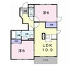 ステイブルミハラ 2LDKの間取り