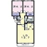 ジェルメ吉川町 2LDKの間取り