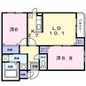 ジェルメ吉川町 2LDKの間取り