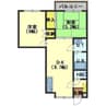 ロイヤルライフ富岡 2DKの間取り