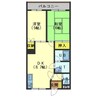 ロイヤルライフ富岡 2DKの間取り