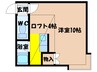 テラハウス深堀 1Rの間取り