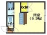 テラハウス深堀 1Rの間取り