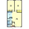 シティハイムガーデンＡ 2LDKの間取り