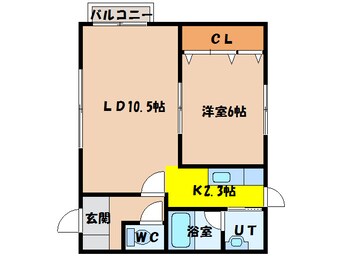 間取図 コーポすみれD