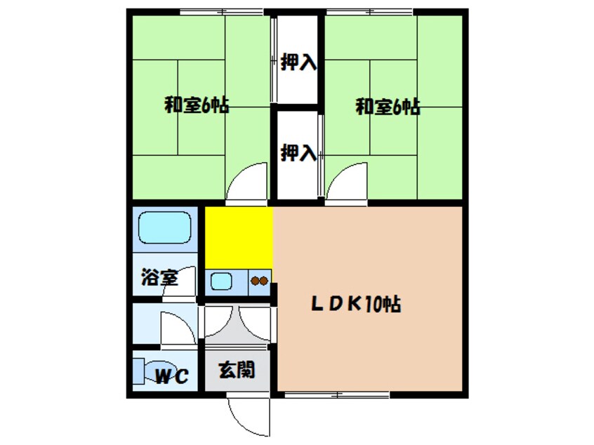 間取図 コーポオト