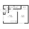 ハイブローム富岡 1DKの間取り