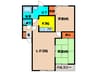 ハイツ富士 2LDKの間取り