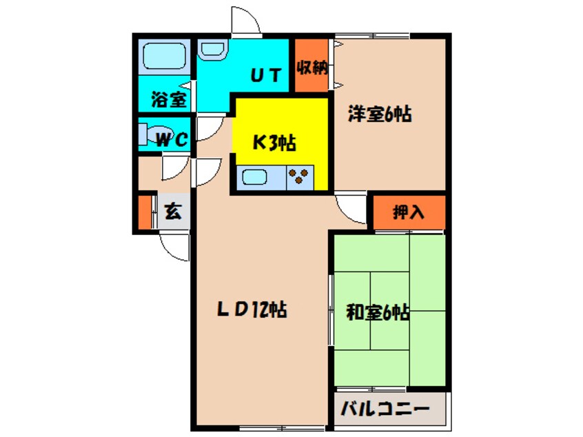 間取図 ハイツ富士