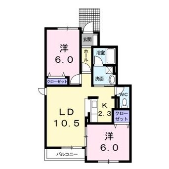 間取図 エルムプラシードＡ　7号館