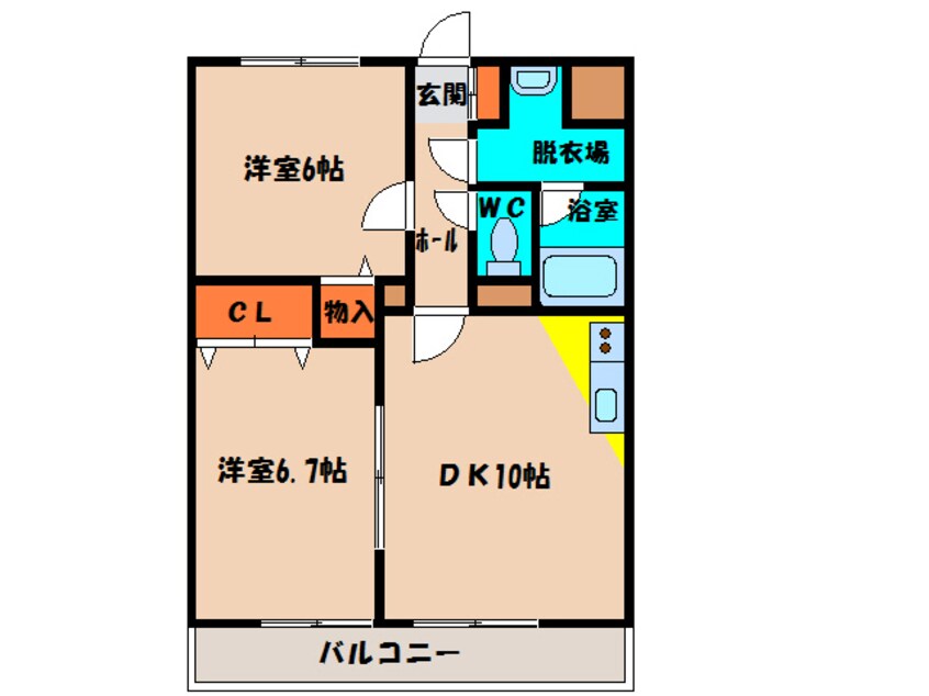 間取図 ヴェルドミール西桔梗