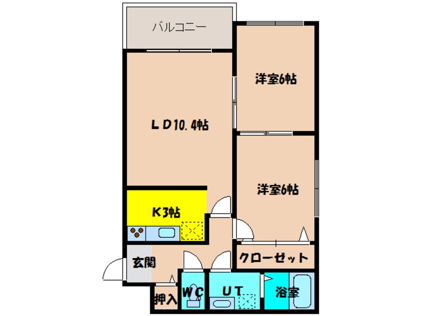 間取図 ミユ港町3丁目