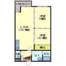 ブルーミィ梁川 2LDKの間取り