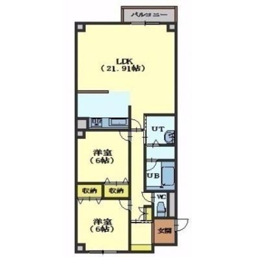 間取図 ブルーミィ五稜郭