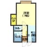 ルシール陣川 1Kの間取り