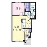 フローラスⅠ 1LDKの間取り