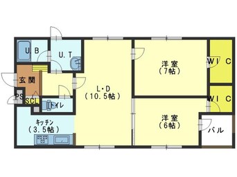 間取図 シュクル七重浜