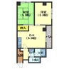 柏木コーポ 2DKの間取り