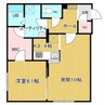 アルカサール山の手 1LDKの間取り