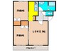 リバティ海岸町Ⅰ 2LDKの間取り