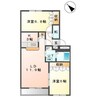 ハッピーライフ 2LDKの間取り