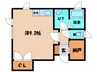 メゾンきむら 1Rの間取り