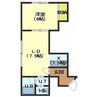 ティーハウス 1LDKの間取り